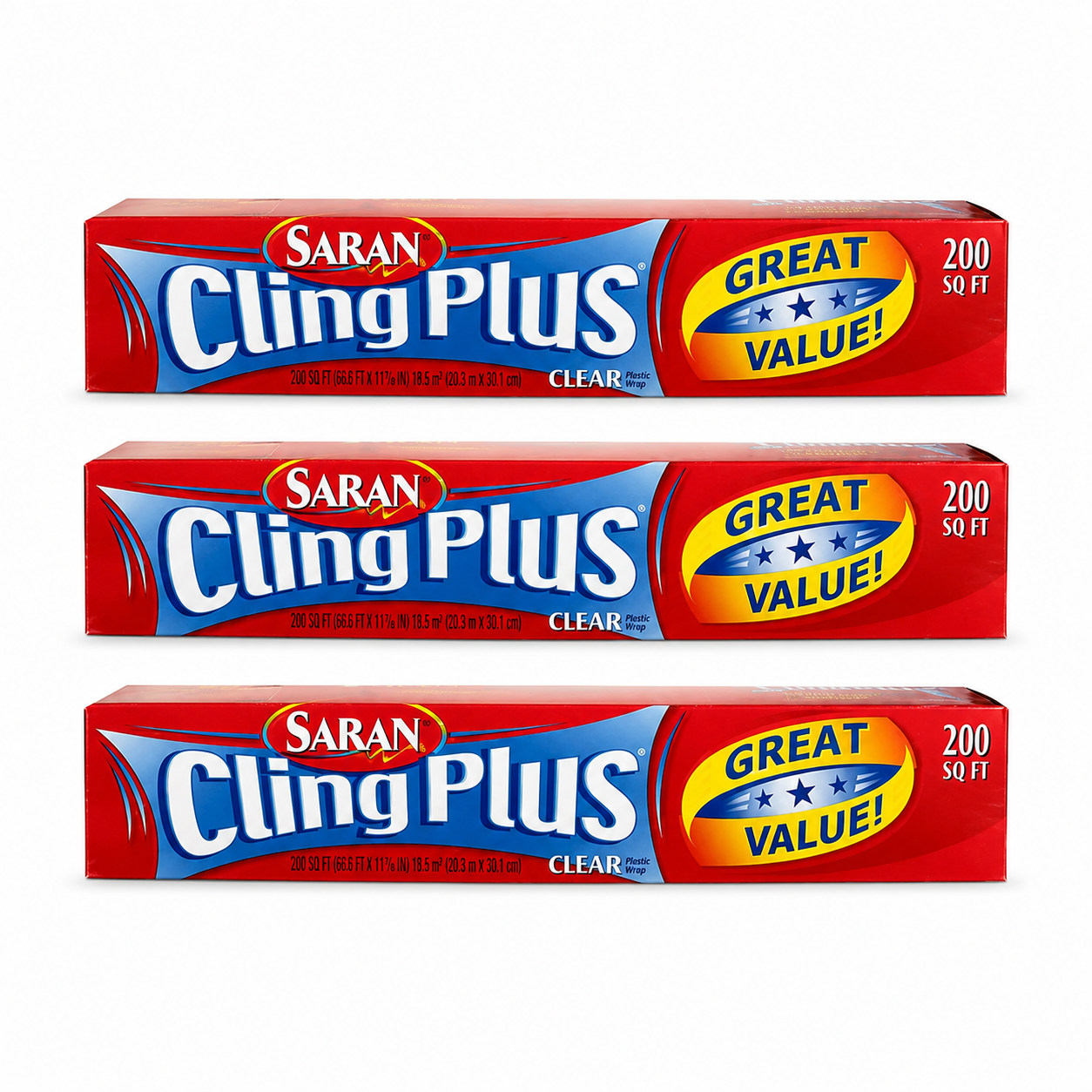 Saran Plastic Wrap Cling Plus Food Wrap 200 ft Saran Wrap